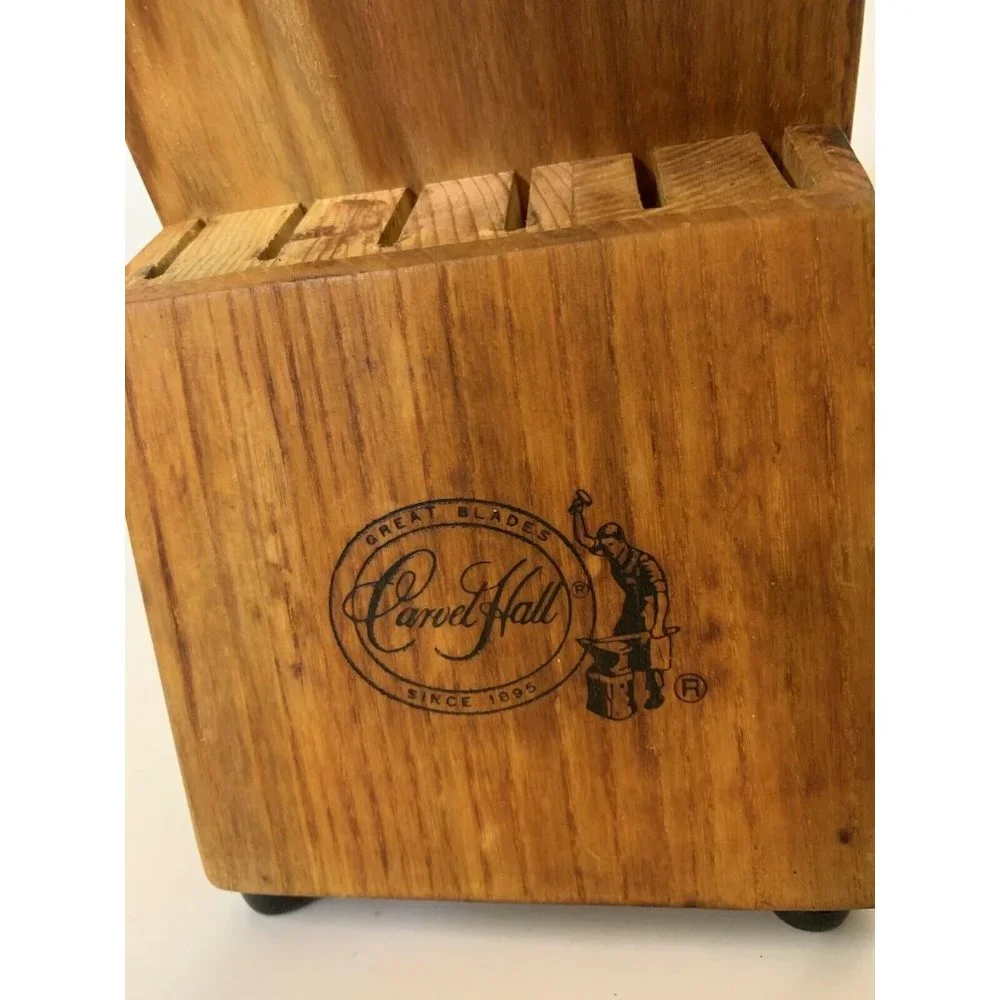 Vintage Carvel Hall 12 Slot Knife‎ Block